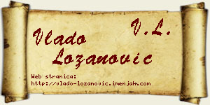 Vlado Lozanović vizit kartica